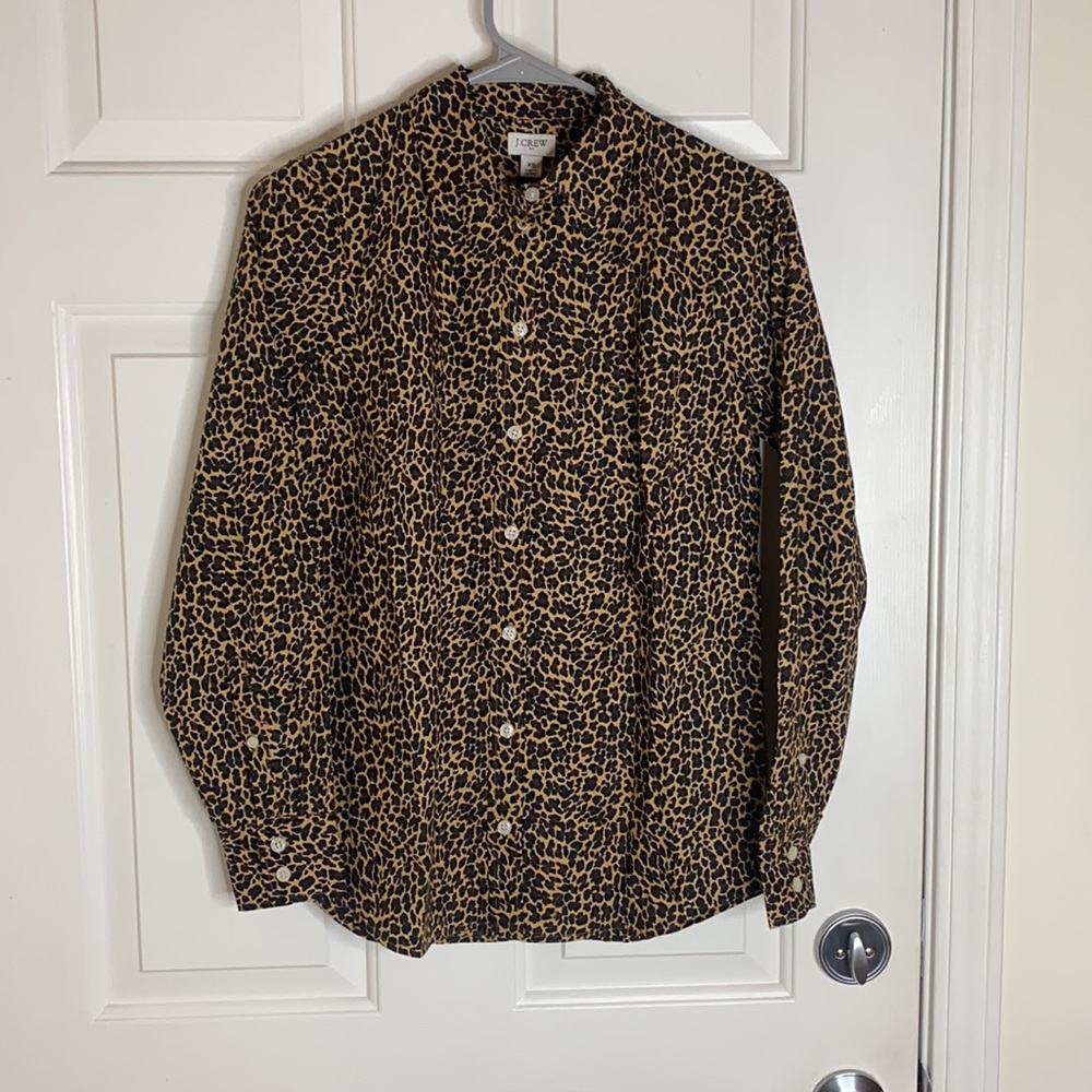 J.Crew Leopard Button Down - Picture 2 of 3